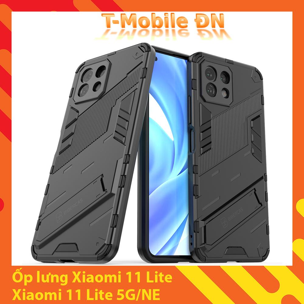 Ốp lưng cho Xiaomi 11 Lite, Ốp chống sốc Iron Man PUNK cao cấp kèm giá đỡ cho Xiaomi 11 Lite 5G NE