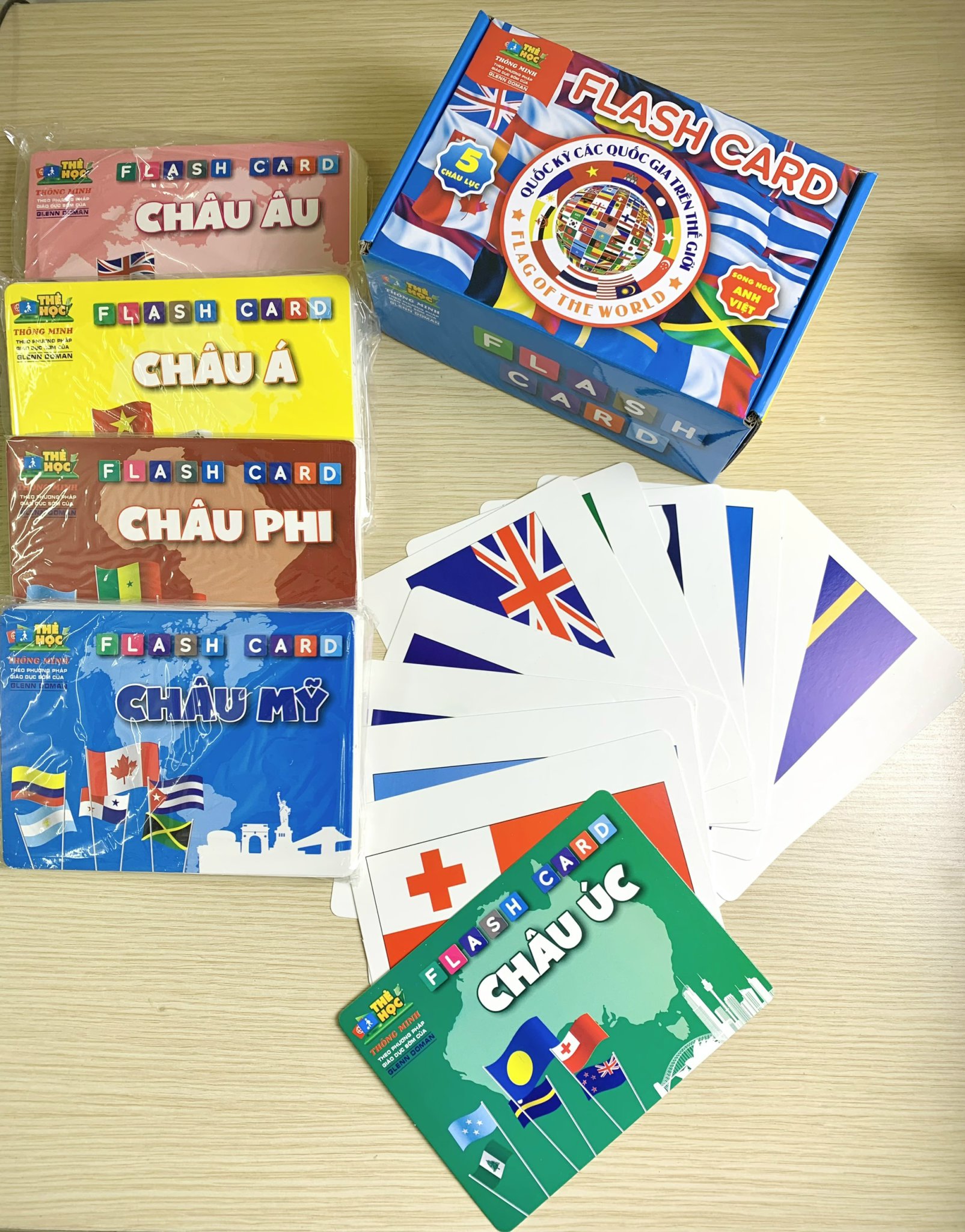 Bộ 175 Thẻ Flash Cards Quốc Kỳ/ Cờ Các Quốc Gia Trên Thế Giới