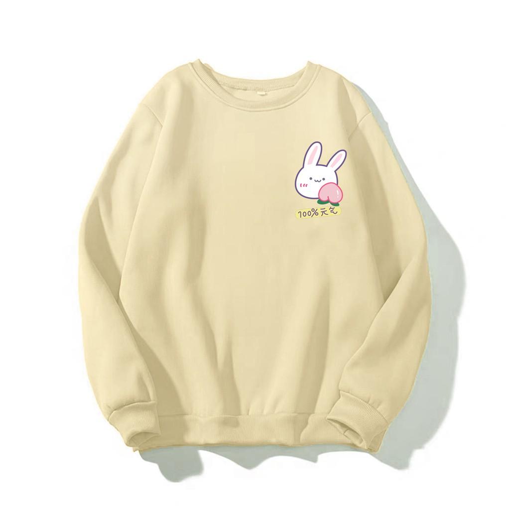 ÁO SWEATER UNISEX IN THỎ CUTE (NHIỀU MÀU)