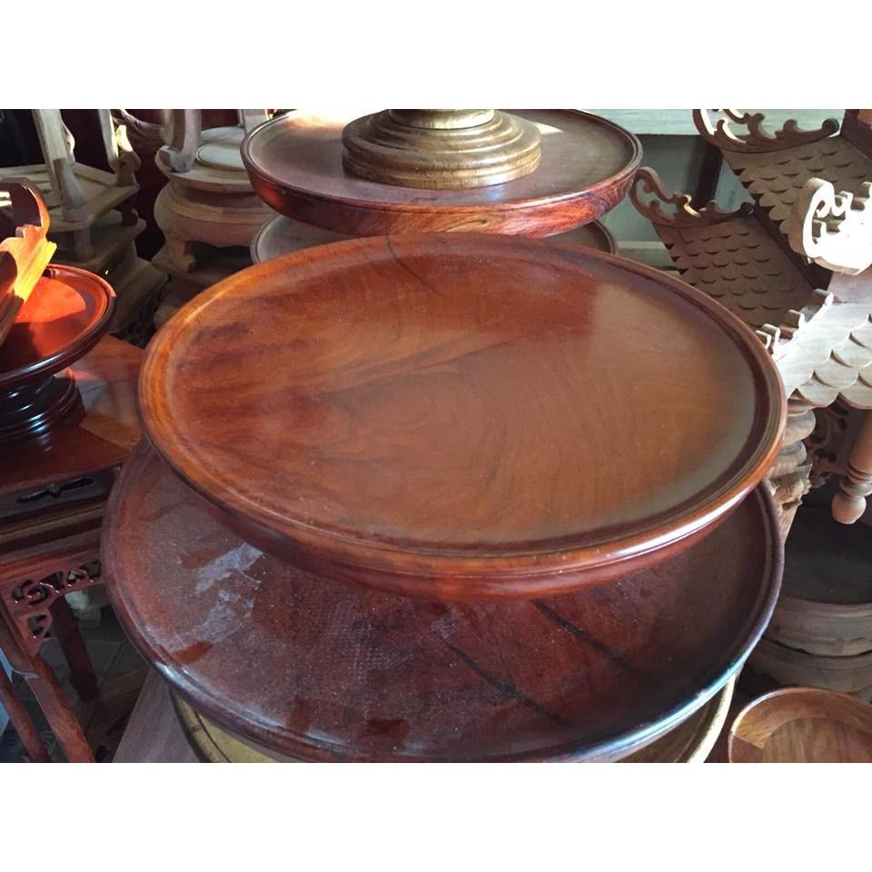 Mâm quả thờ gỗ gụ đường kính 30 cm