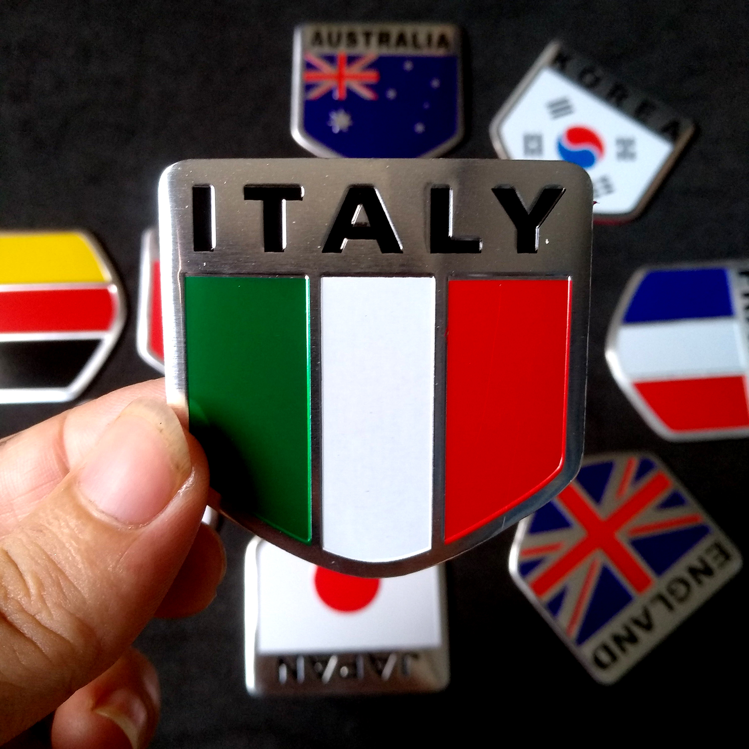 Sticker dán kim loại CỜ Ý - ITALY