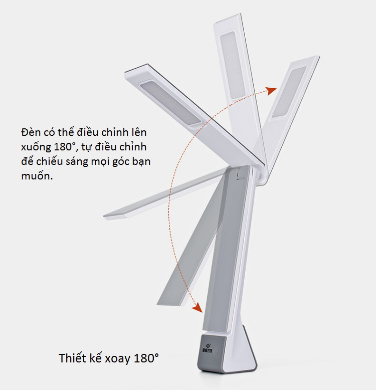 Đèn led cảm ứng chạm ba chế độ ánh sáng để bàn đọc sách U-12B ( Tặng kèm 01 đèn led cắm cổng USB màu ngẫu nhiên )