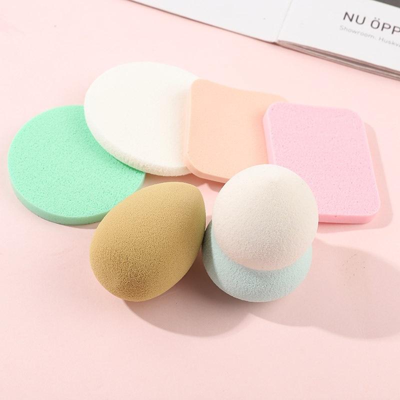 Bộ Set 6 Bông Mút Trang Điểm cao su tự nhiên Keli Sponge Makeup