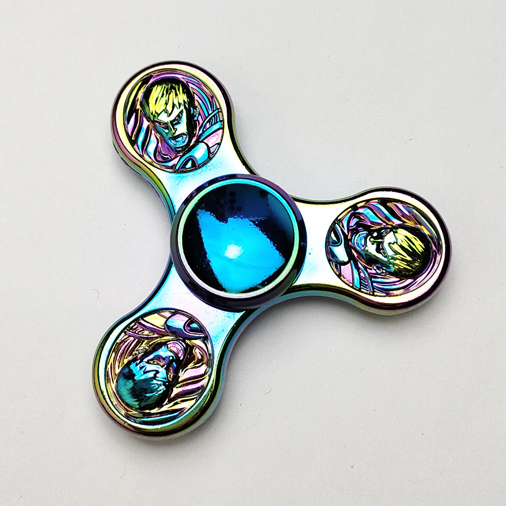 Con Quay 7 màu cầu vồng Hand Fidget Spinner 3 cánh mạ titan