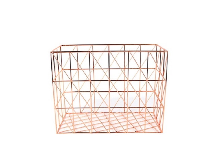 Giỏ đựng đồ Monote Matrix bằng kim loại, KT 32x14x25cm