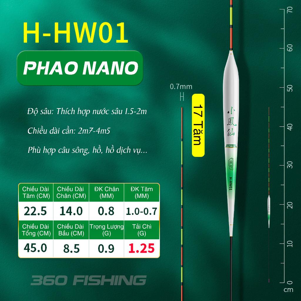 Phao Câu Đài Tiểu Phượng Hoàng HW Phao Câu Cá Nano Chuyên Rô Chép Tăm Sáng Cao Cấp