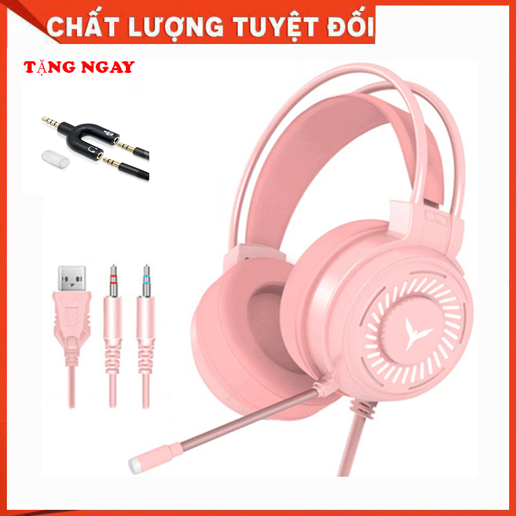 Tai nghe gaming có mic có đèn LED cho máy tính, điện thoại