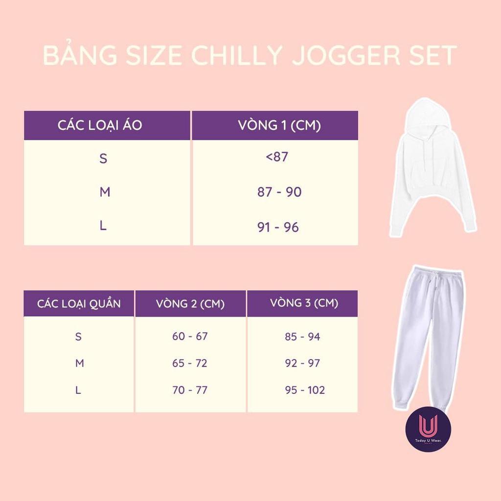 Quần Nỉ Thể Thao Chilly Jogger (chất nỉ da cá cao cấp, thoái mái, phù hợp thu đông, có mũ, cá tính)