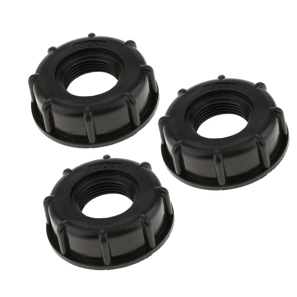 3PCS IBC Water Tote Tank Adapter Hose  for 60mm Outlet Plastic 1Inch