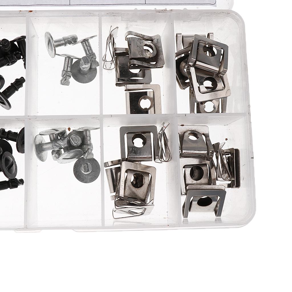 60 Pieces Protective Pan Hardware Kit Pin Clip Nut For Audi A4 S4 VW Passat