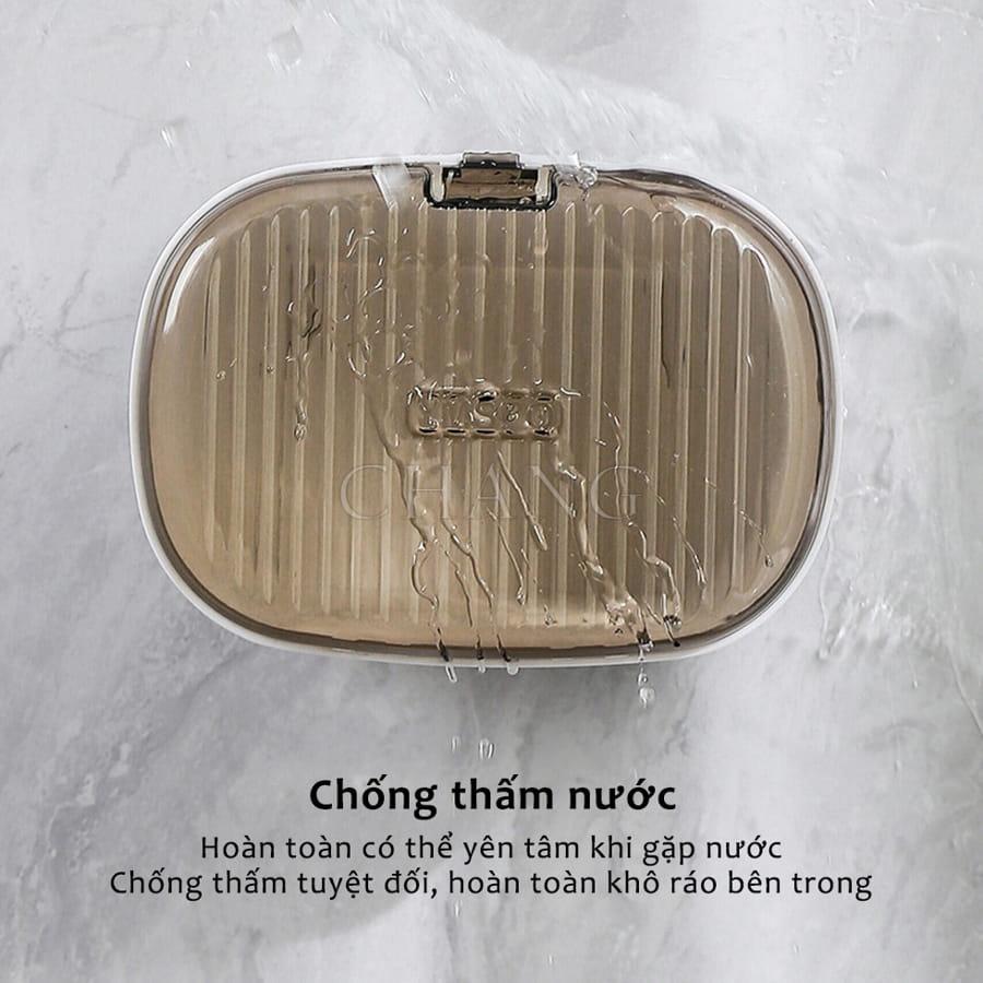 Hộp Đựng Khăn Giấy Dán Tường Trong Suốt Chống Thấm Nước, Hộp Đựng Giấy Vệ Sinh Có Nắp Đậy Để Đồ Đa Năng
