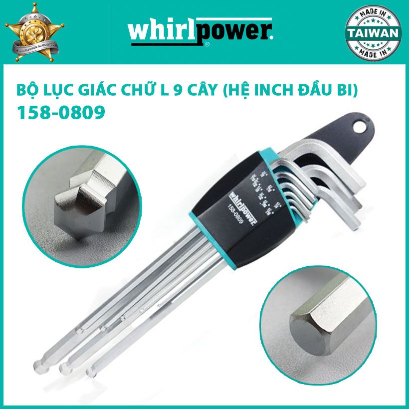BỘ LỤC GIÁC CHỮ L 9 CÂY WHIRLPOWER 158-0809