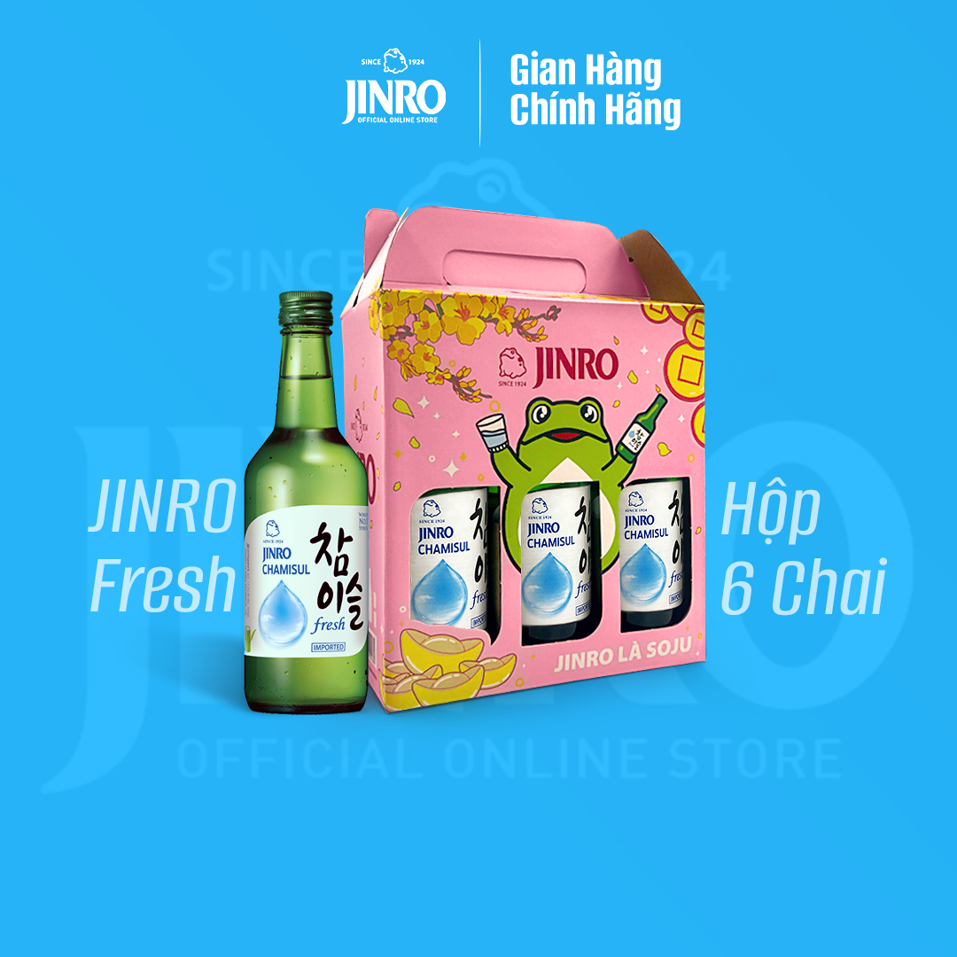 [CHÍNH HÃNG] Soju Hàn Quốc JINRO FRESH 360ml - Combo 6 chai