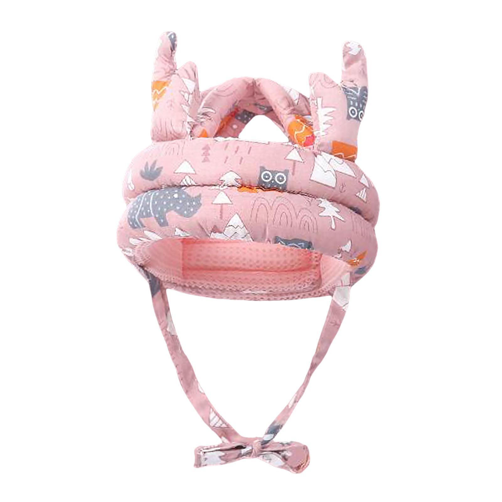 Infant Baby Toddler Hat Comfortable Head Protection Hat for Age 6-20Month pink