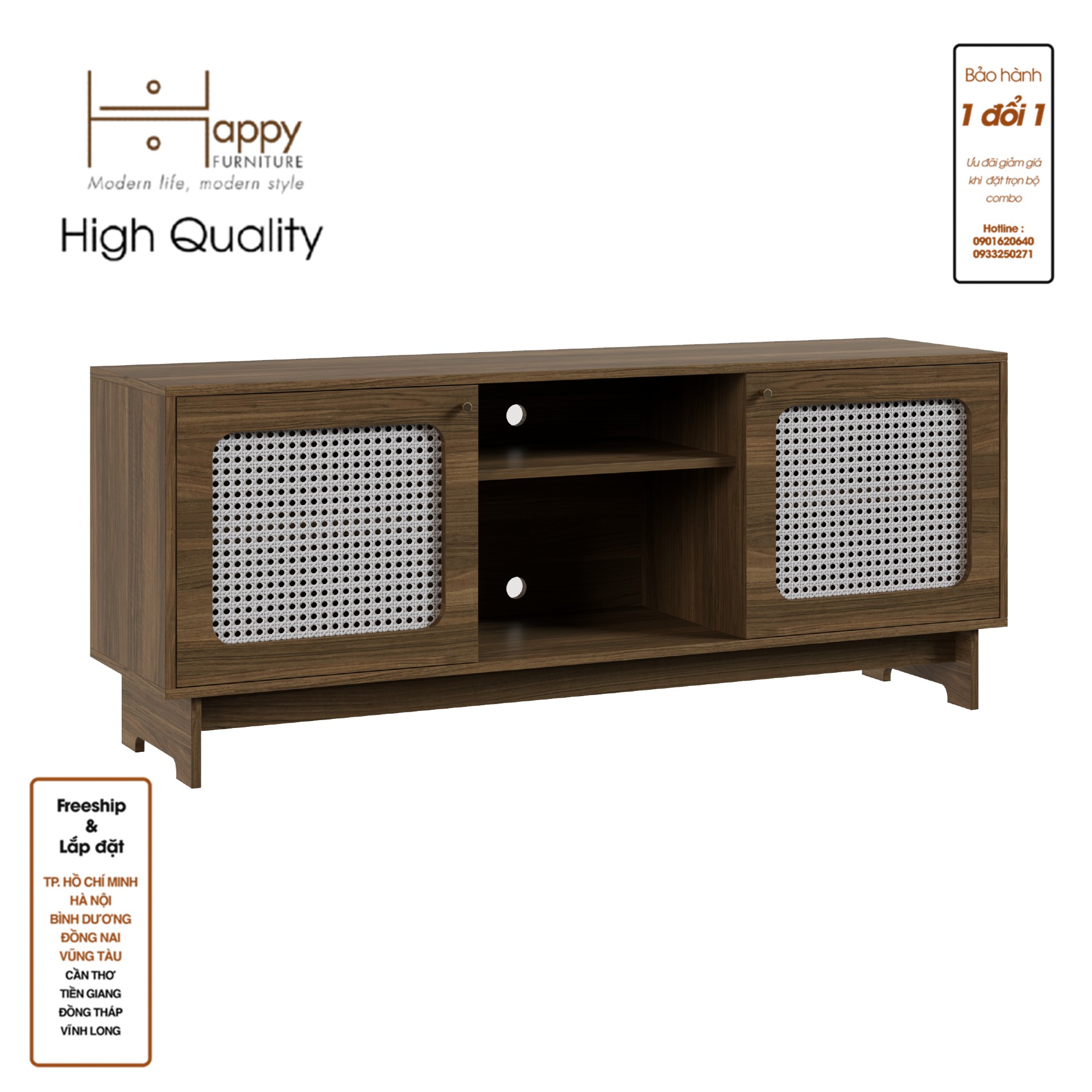 MEYDAN , Kệ TV 2 cửa mở , 160cm x 42cm x 65cm , KTV_014