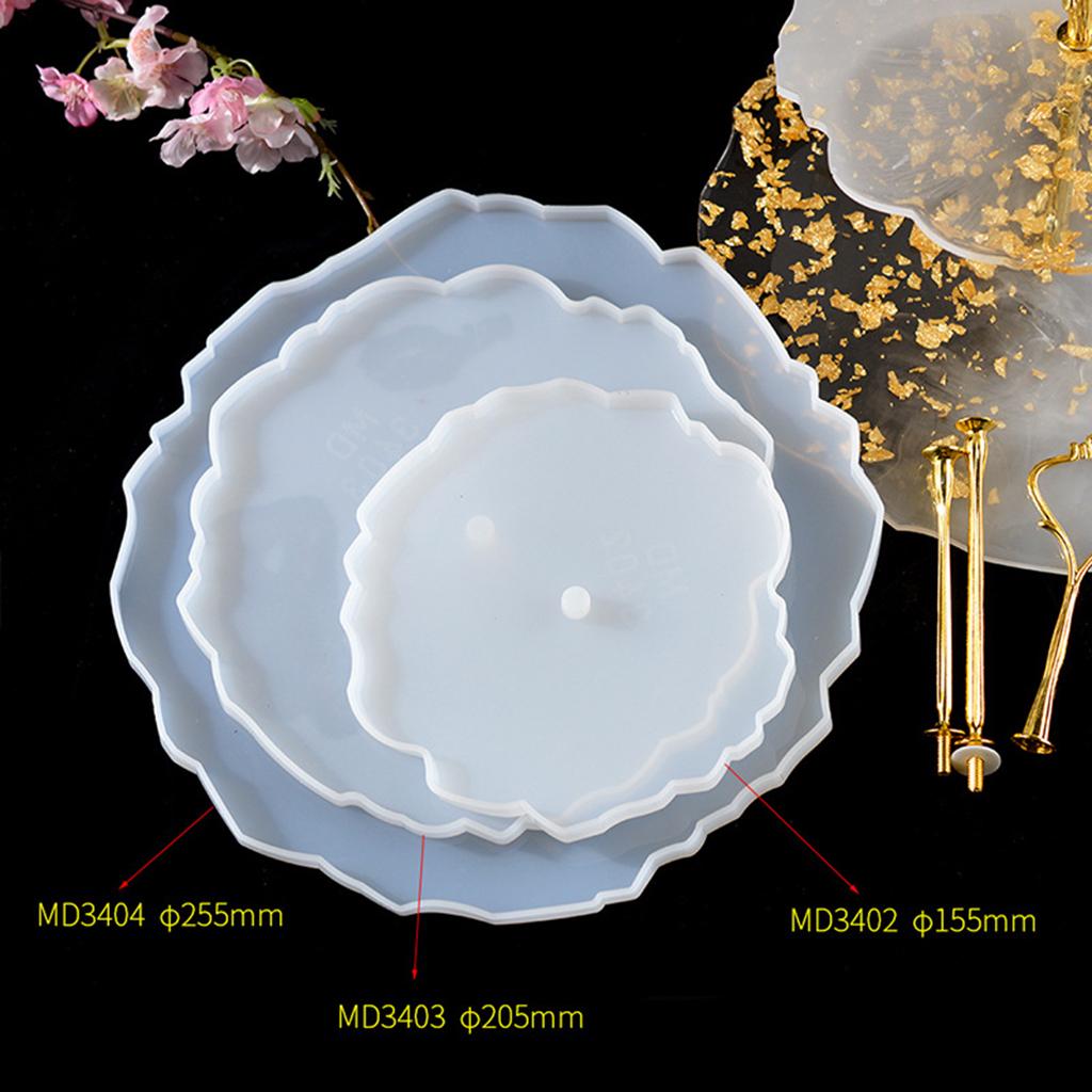 Fruit Plate Tray Resin Mold Flexible Silicone Epoxy Mold 3PCS Tray Mold