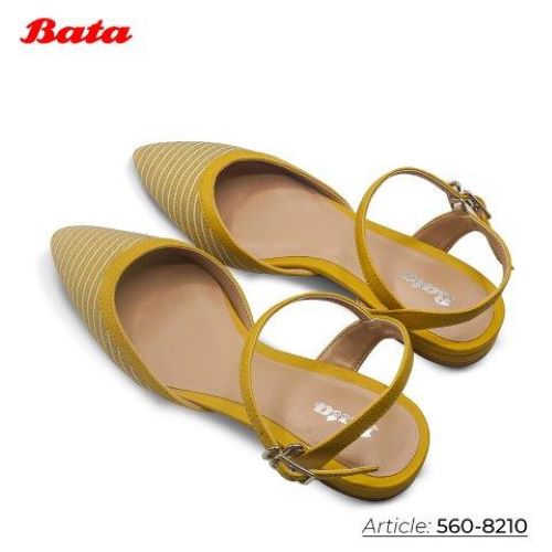 Giày bệt nữ màu vàng Thương hiệu Bata 560-8210