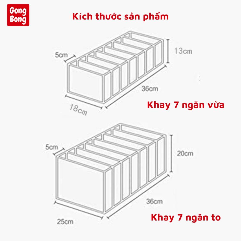 Khay túi vải size to đựng quần áo Khay đựng quần jean 7 ngăn  Túi sắp xếp quần áo cho tủ áo gọn gàng tiện lợi