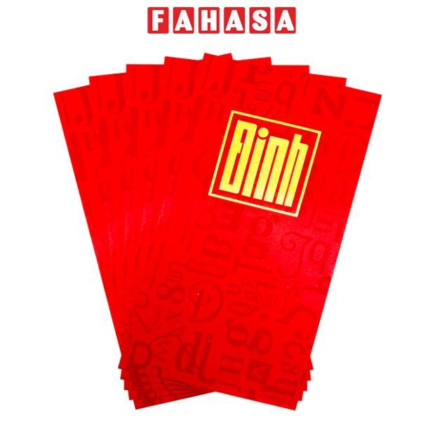 Bộ 5 Bao Lì Xì Tết Bính Ngọ 2026 - Futurebook L389 - Họ Đinh