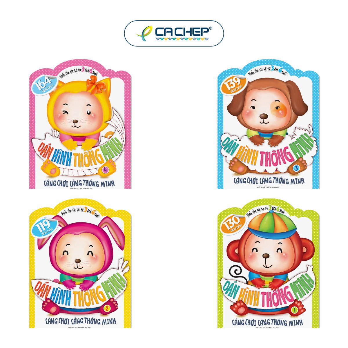 Combo 4 cuốn Dán Hình Thông Minh