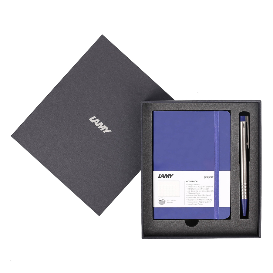 Gift Set Lamy Notebook A6 Softcover Blue + Lamy Logo Black - GSA6-Lo002