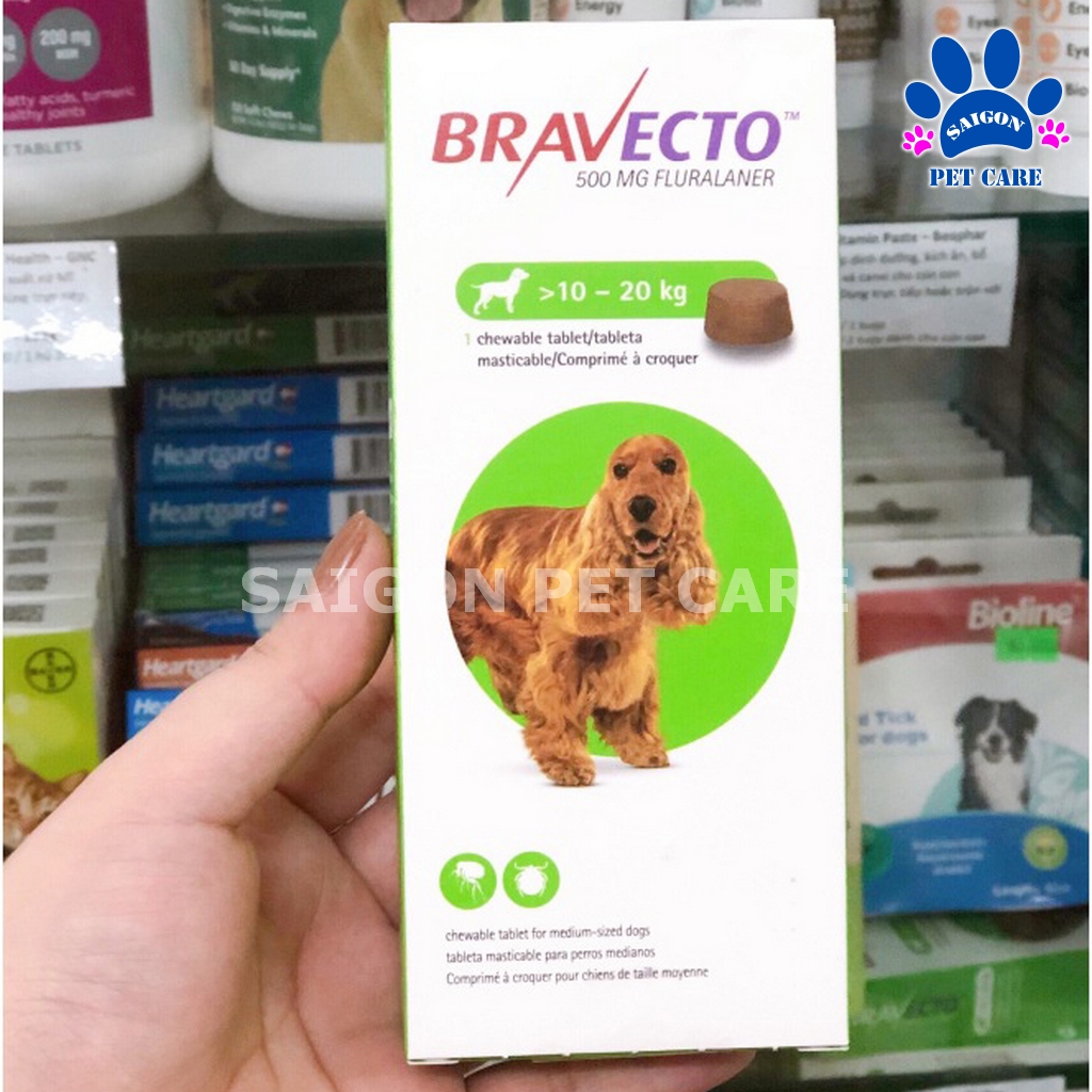 Thuốc trị ghẻ, viêm da, ve rận Bravecto cho chó hiệu quả 3 tháng