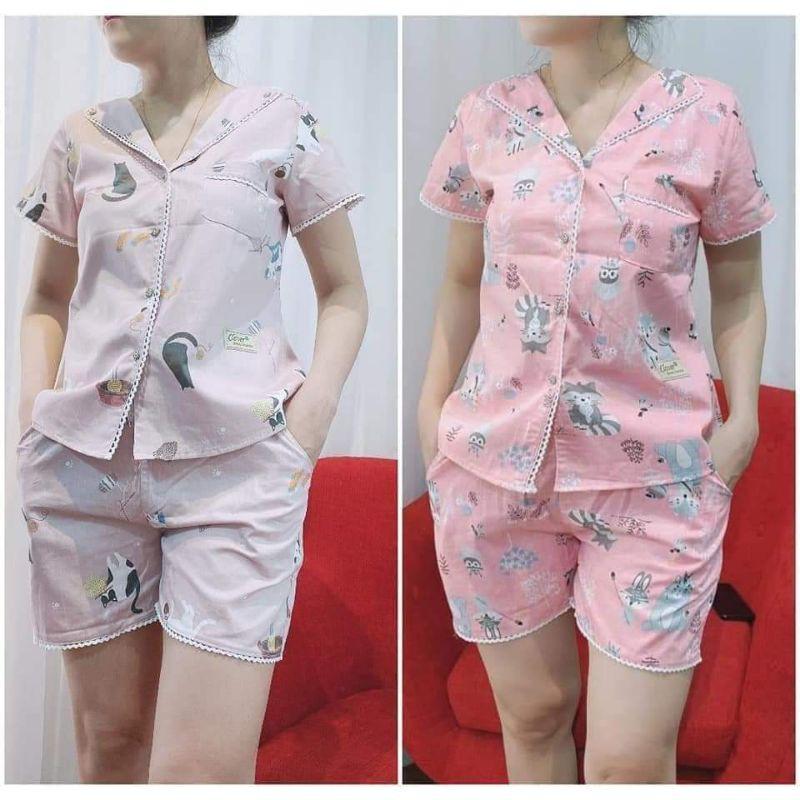 Đồ bộ mặc nhà, bộ ngủ đủ 5 màu clover ảnh thật, đủ size