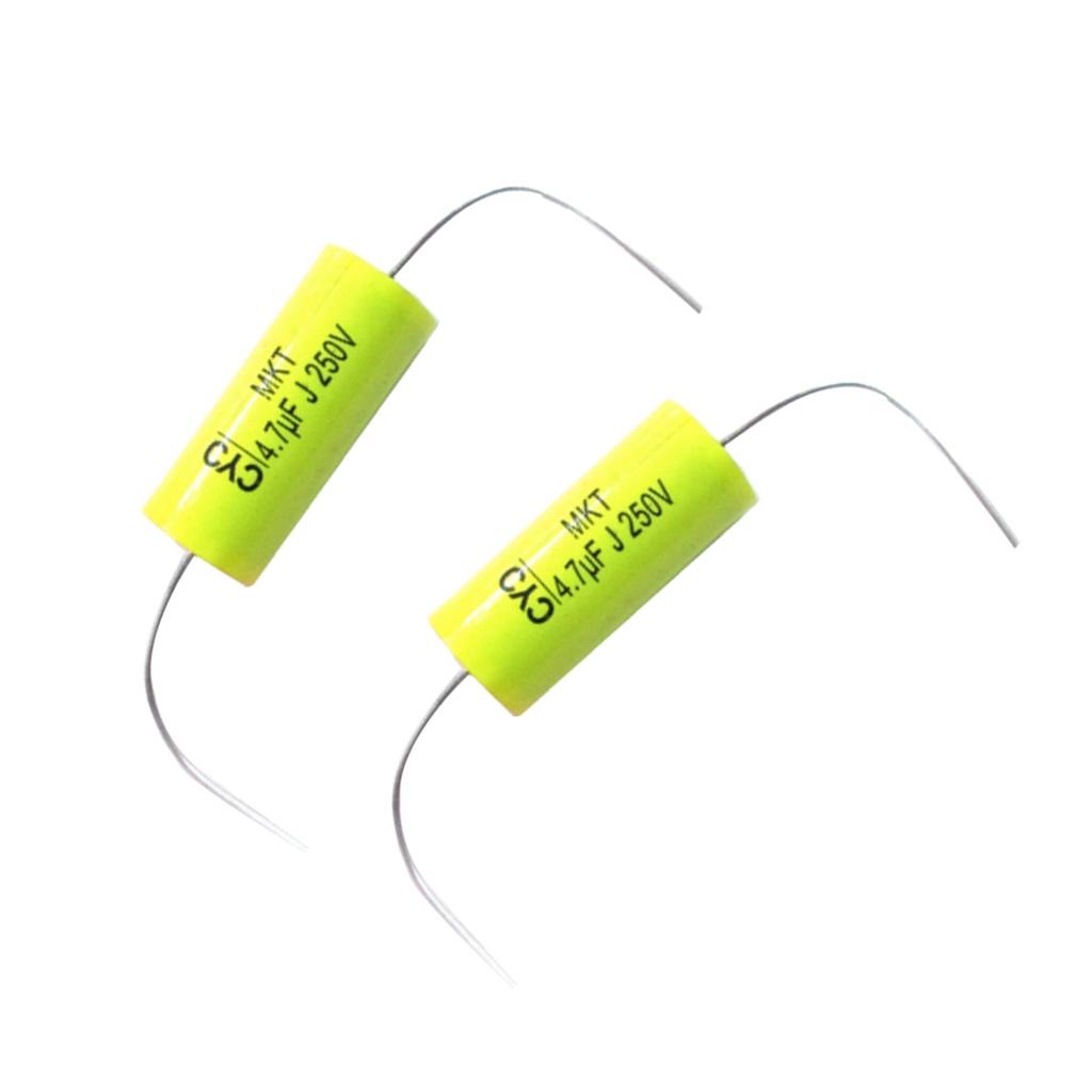 4Pieces 250V 4.7uF Audio Speaker Divider Crossover Non-Polarity Capacitor