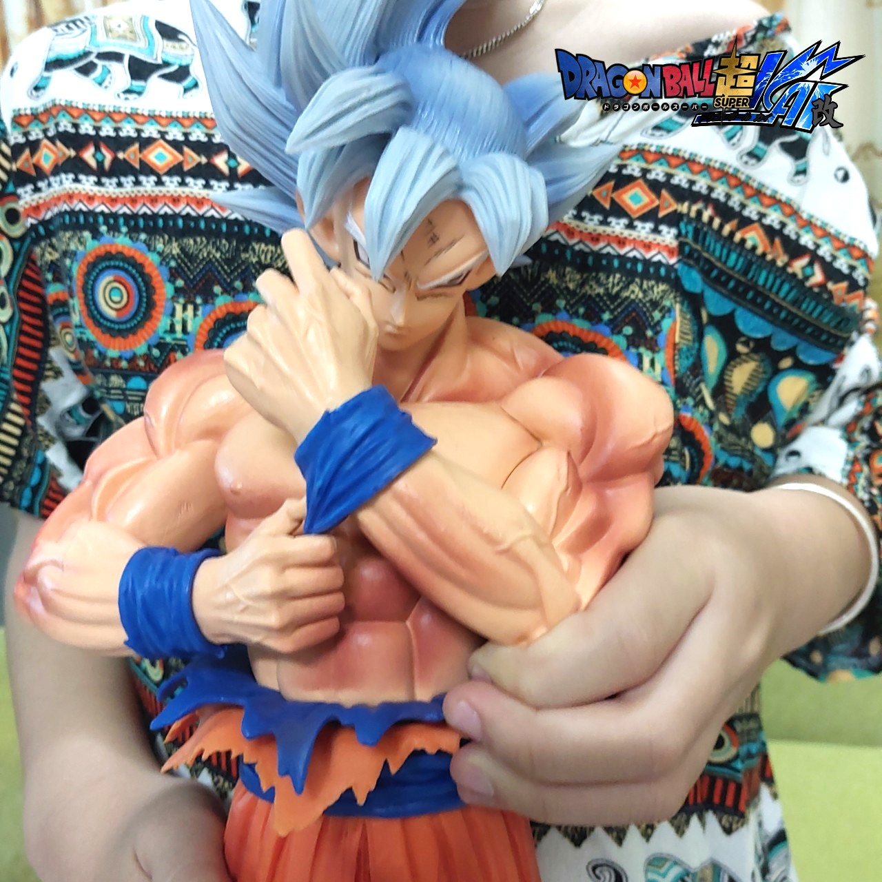 Mô hình Son goku lớn 45Cm 2 hình thái Vô cực và tóc đen nhựa đặt tự nhiên nguyên khối Anime Dragonball 2046 9
