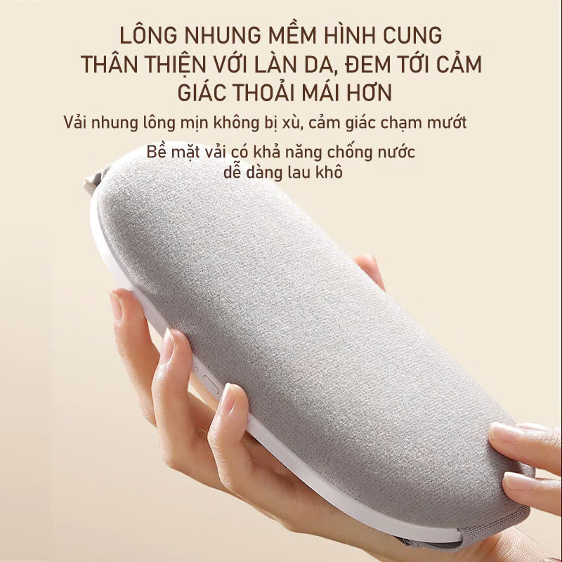 Máy chườm nóng hỗ trợ giảm đau bụng kinh có 4 chế độ massage và 3 mức nhiệt ấm bụng: 40-60 độ C Pin sạc UBS, món quà ý nghĩa tặng người yêu MÀU HỒNG