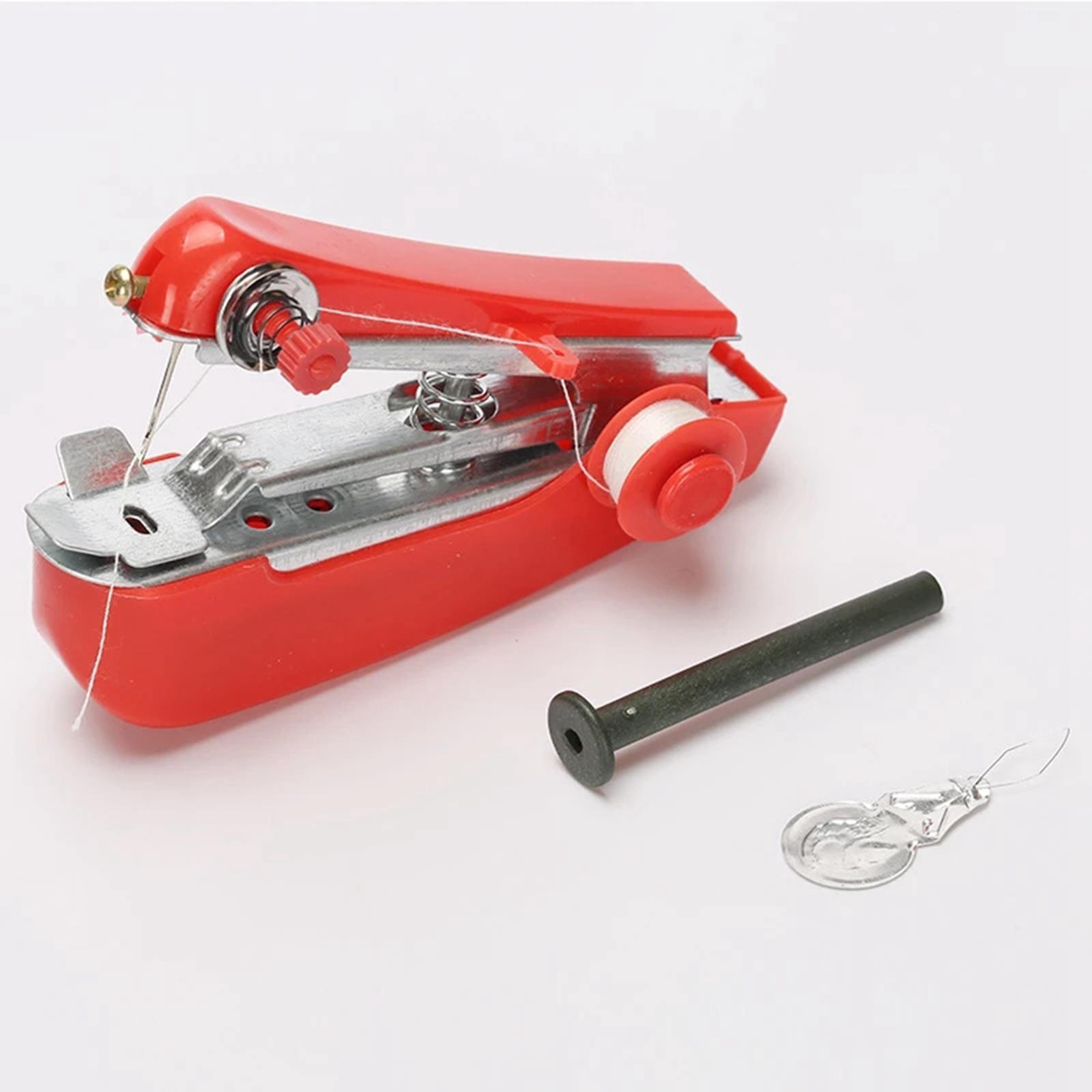Portable Sewing Machine Desktop Mini Sewing Machines Small Tailor Handy Stitch for Fabric Curtains Kids Cloth Cordless Household Tool Beginners Adults