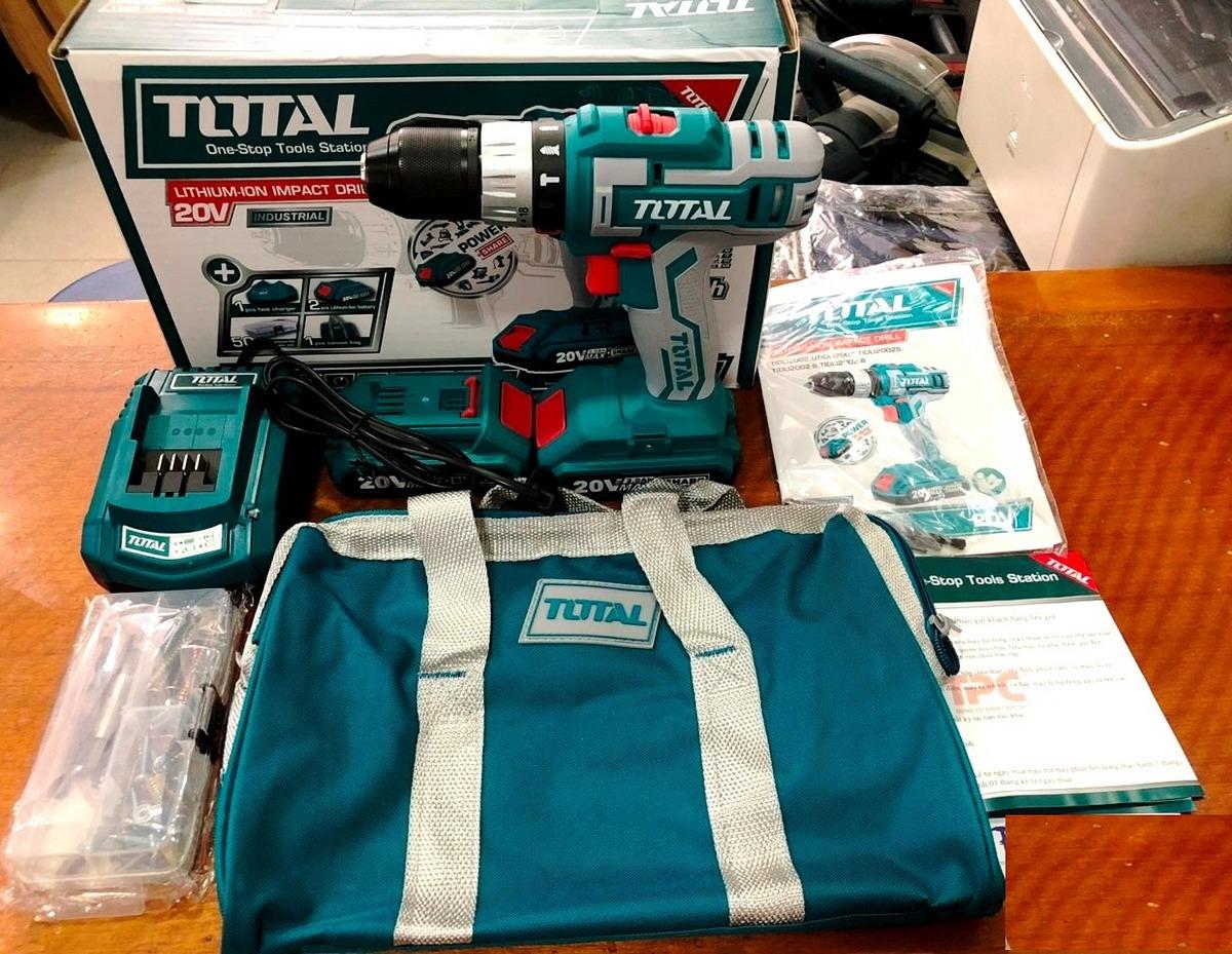 MÁY KHOAN BÚA DÙNG PIN 50 CHI TIẾT 20V TOTAL TIDLI2002 - HÀNG CHÍNH HÃNG
