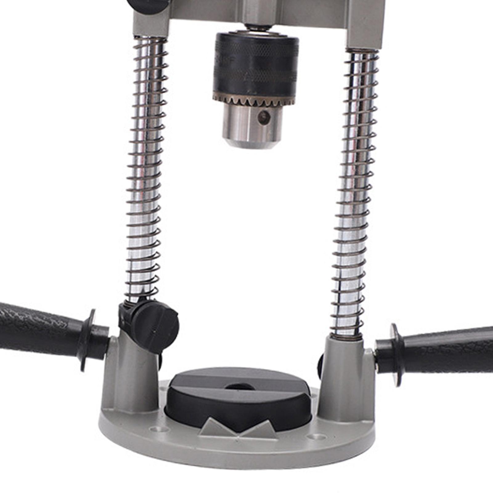 Drill Press Stand, Multi Angle Drill Guide Attachment with 8mm Chuck, Adjustable Angle Drill Holder for 1/2in 1/4in or 3/8in Drills