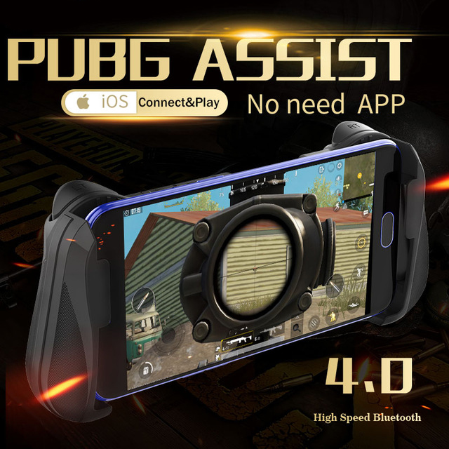 Bluetooth 4.0 Gamepad PUBG Controller PUBG Mobile Triggers Joystick Wireless Joypad for iPhone XS Android Tablet