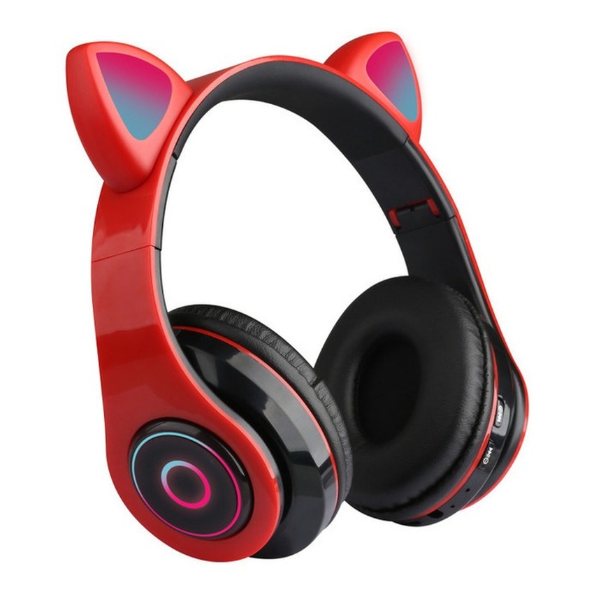 Tai nghe chụp tai Bluetooth ROYALMIC B39 Phiên bản tai mèo siêu cute - Tích hợp đèn LED rực rỡ - Hàng Chính Hãng