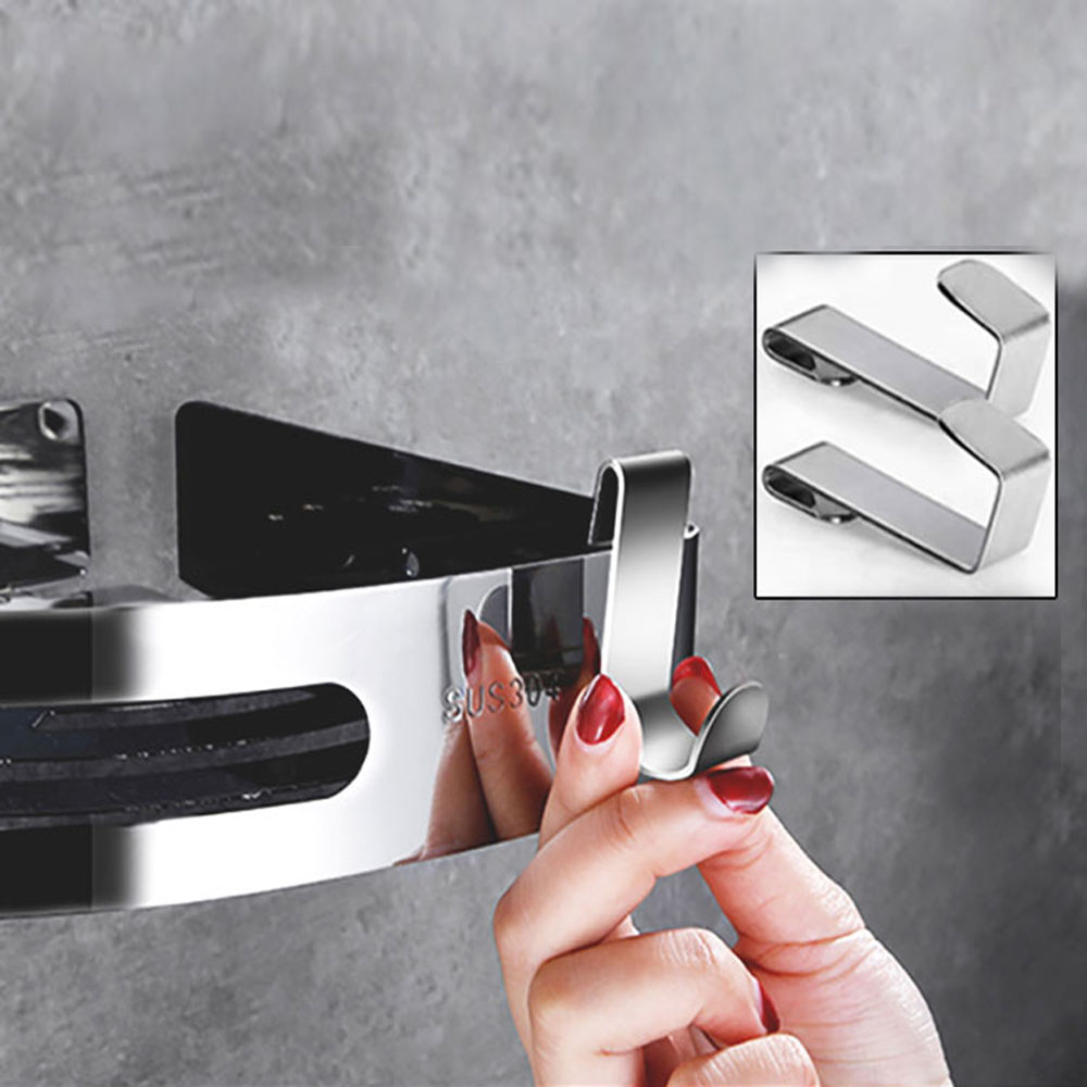 KỆ GÓC NHÀ TẮM INOX 304 - DÁN TƯỜNG, Kệ đựng đồ mỹ phẩm nhà tắm