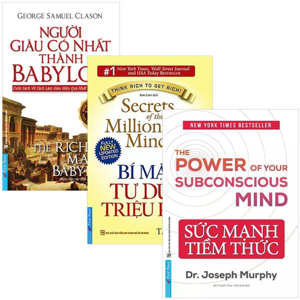 Combo Sách Sức Mạnh Tiềm Thức + Bí Mật Tư Duy Triệu Phú + Người Giàu Có Nhất Thành Babylon