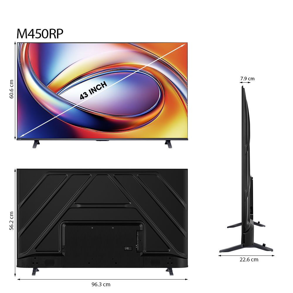 Smart Tivi Toshiba 43 inch QLED 43M450RP, Giao Hàng Toàn Quốc, Bảo Hành 24 Tháng, Hàng Chính Hãng