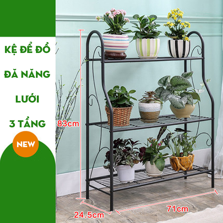 Kệ để hoa  và cây cảnh trong nhà 3 tầng đẹp - Hàng chính hãng