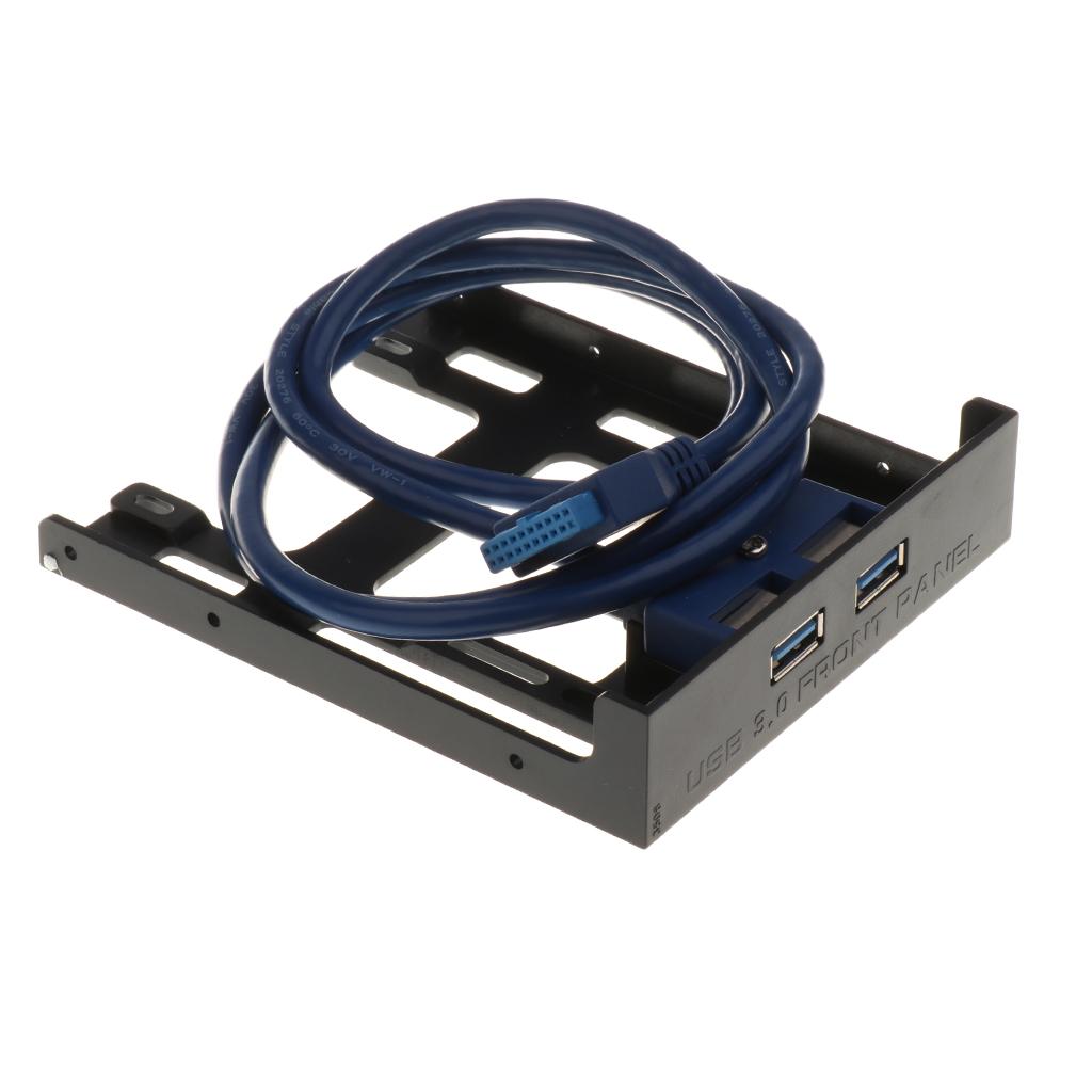3.5 Inch USB 3.0 Cổng Đôi Cho Bo Mạch Chủ 20Pin Đĩa Mềm Bảng Điều Khiển Phía Trước Cáp