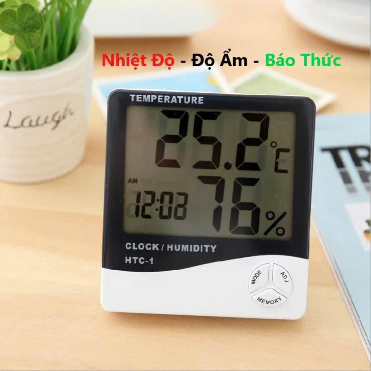 Nhiệt kế đo độ ẩm, máy đo nhiệt độ phòng cho bé - Nhiệt Ẩm Kế Điện Tử 3 Trong 1
