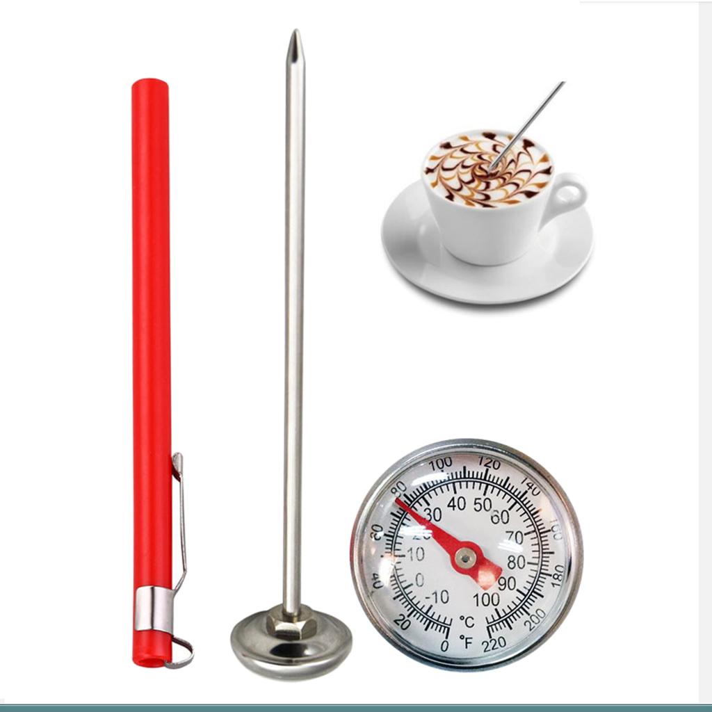Cooking Stainless Steel Milk Frothing Instant Read Dial Thermometer Kit