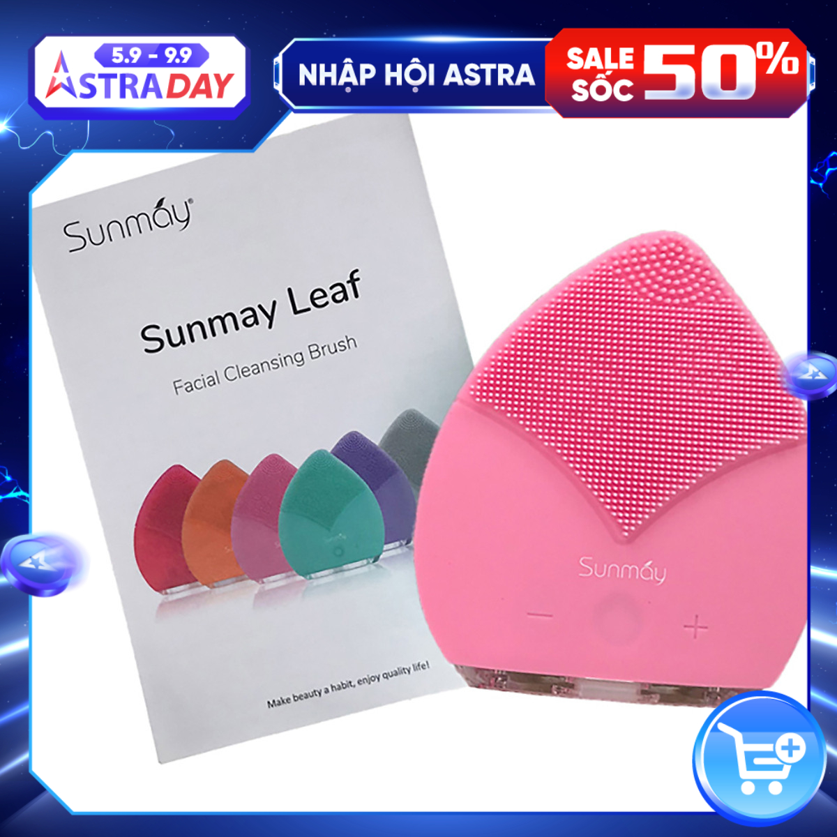 Máy rửa mặt Sunmay Luxury Leaf - Baby Pink