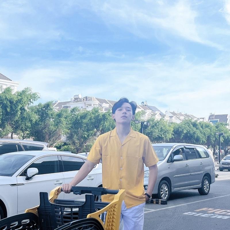 ÁO SƠ MI TAY NGẮN TRẮNG ĐEN BASIC CỔ VEST FORM RỘNG NAM NỮ UNISEX HÀN QUỐC MR SMILE 99 STREET STYLE ULZZANG