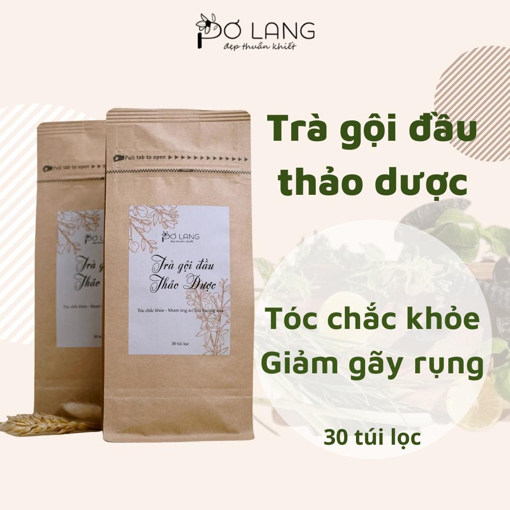 Trà gội đầu kích thích mọc tóc Thảo mộc Pơ Lang gói 30 túi lọc (Giảm rụng tóc, kích thích mọc tóc, dưỡng tóc mềm mượt)