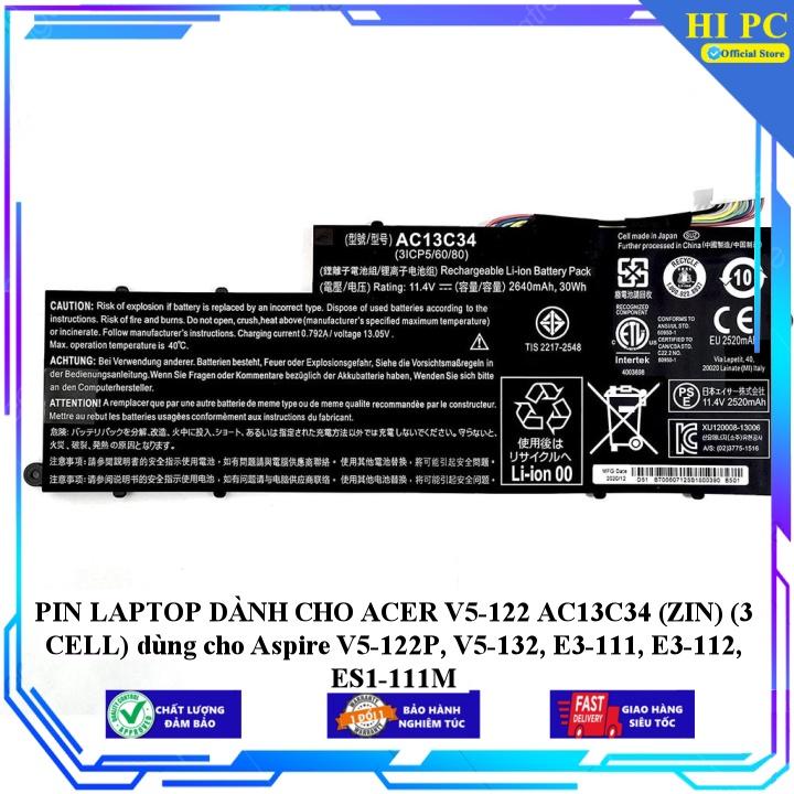 PIN LAPTOP DÀNH CHO ACER V5-122 AC13C34 dùng cho Aspire V5-122P V5-132 E3-111 E3-112 ES1-111M - Hàng Nhập Khẩu