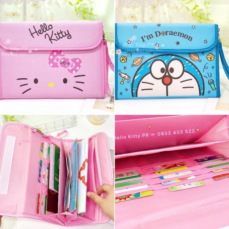 Túi đựng giấy tờ - thẻ ATM Hello Kitty - Doremon Doraemon