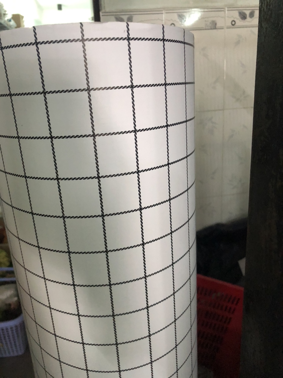 10m Dài x Rộng 45cm Giấy Dán Tường PVC - Ô VUÔNG