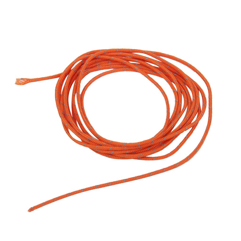 10 Pieces Camping Tent Awning Clamp Snap Hangers + 20m 1.8mm Tent Guy Line Rope