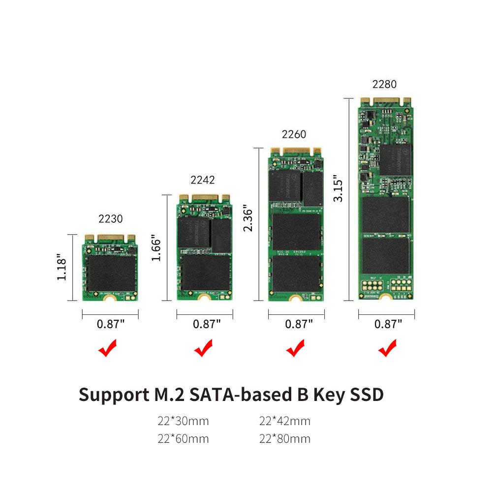 MSATA to NGFF Adapter Card Motherboard SATA to M.2 NGFF MSSD Converter Support 2230/2242/2260/2280